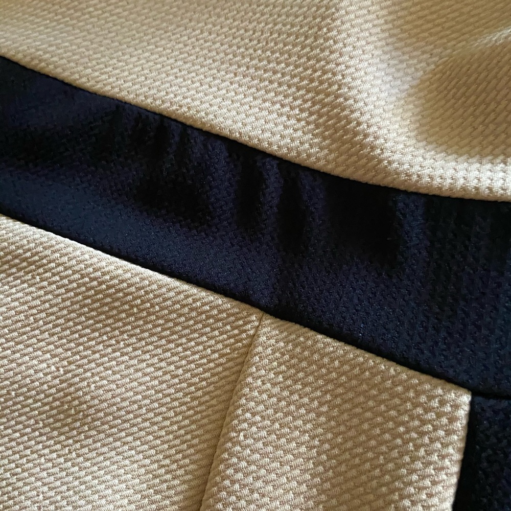 Women (plus size) Tan with Black Trim Dress - Picture 2 of 9
